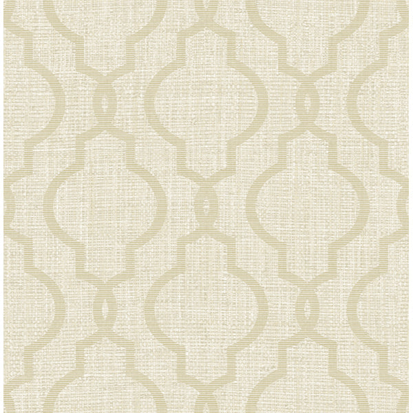 Purchase PS41705 Palm Springs, Geometric Jute Taupe Quatrefoil by Kenneth James Wallpaper