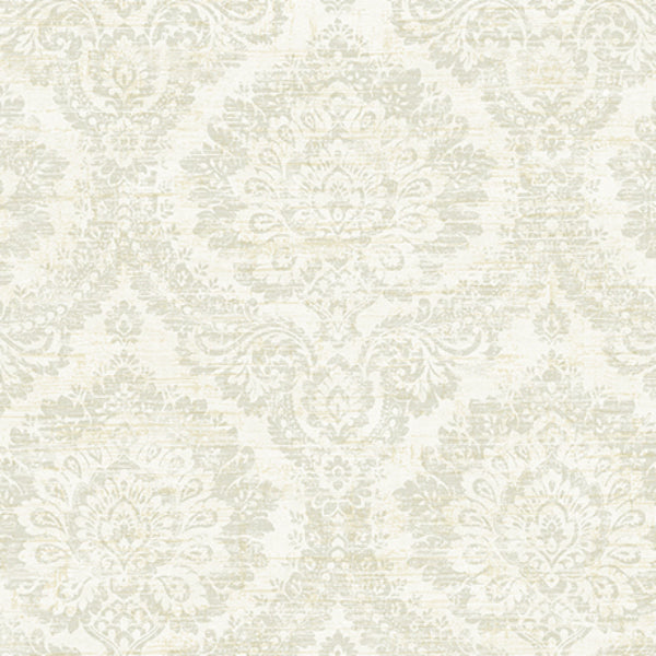 Purchase PS41904 Palm Springs, Kauai Taupe Damask by Kenneth James Wallpaper