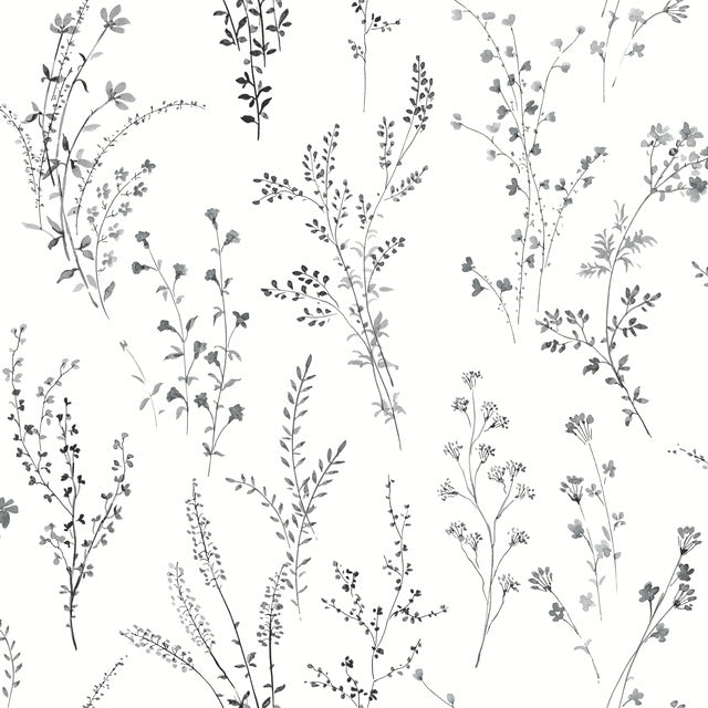 Purchase Psw1522Rl | Watercolor Botanicals, Wildflower Sprigs Peel & Stick - York Wallpaper