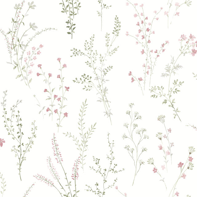 Purchase Psw1524Rl | Watercolor Botanicals, Wildflower Sprigs Peel & Stick - York Wallpaper