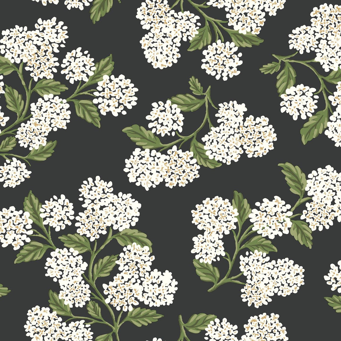 Purchase Psw1618Rl | Rifle Paper Co P+S 4Th Edition, Hydrangea Black & White - York Wallpaper