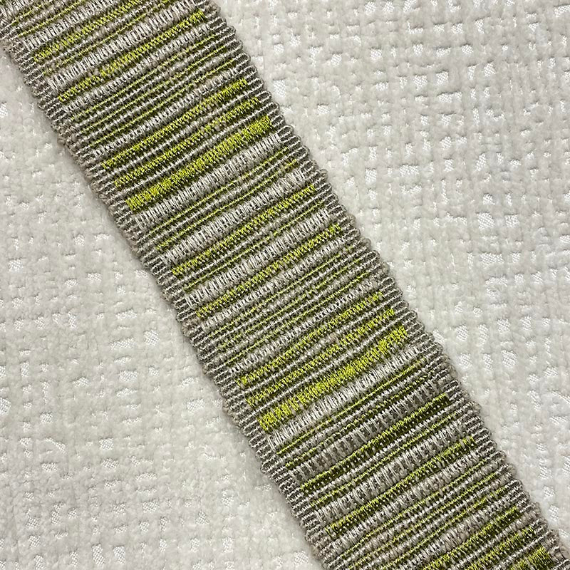 Sample 9349 Reese Tape Kiwi, Green, Metallic by Magnolia Fabric