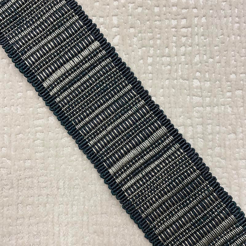 Sample 9343 Reese Tape Marine, Blue, Metallic by Magnolia Fabric