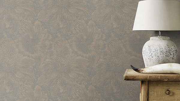 Purchase RH509267 Brewster Wallpaper, Purser Copper Abstract - Rasch12