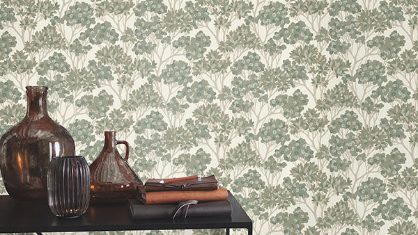 Purchase RH580006 Brewster Wallpaper, Stickley Green Tree - Rasch12