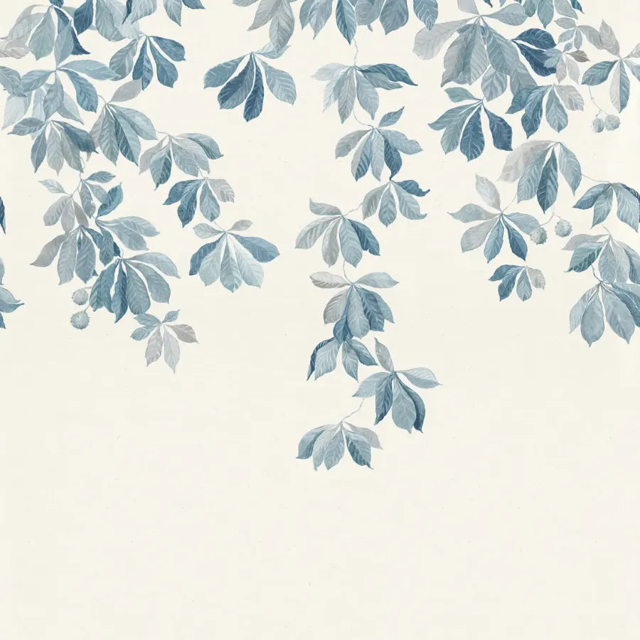 Sandberg Wallpaper Item# S10172 pattern name & color Kastanjen, Soft Blue from the collection Huset i Solen.