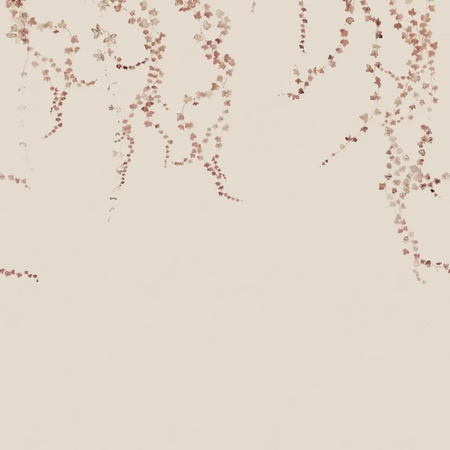 Sandberg Wallpaper Pattern S10175 pattern name & color Aralia, Burgundy from the collection Huset i Solen.
