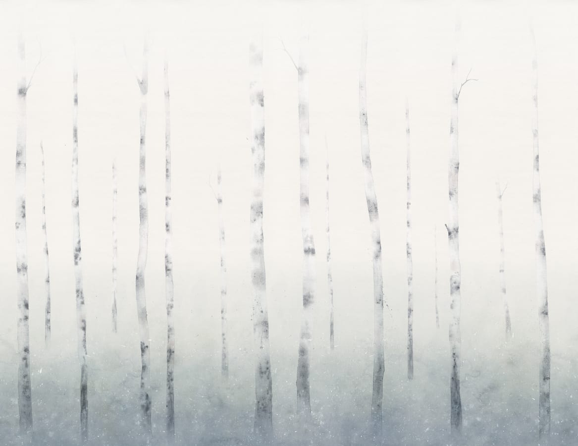 Sandberg Wallpaper pattern name & color Sundborn Winter from the collection Huset i Solen.