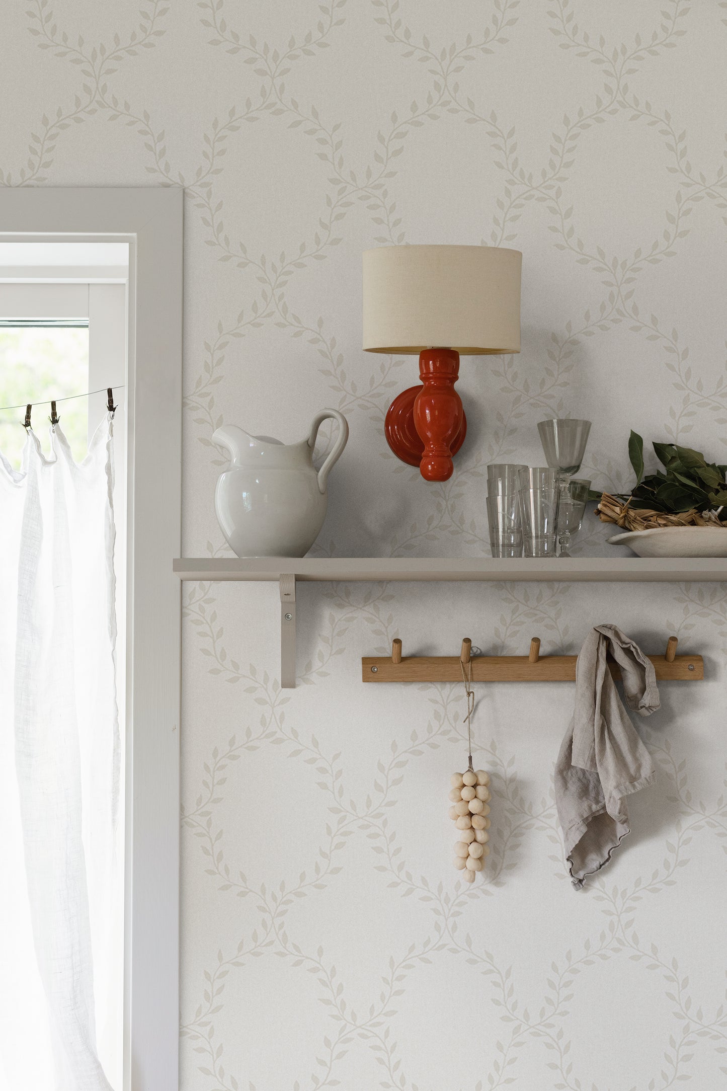 Purchase Sandberg Wallpaper Item 2028-01-18 pattern name Wilma color name Eggshell.