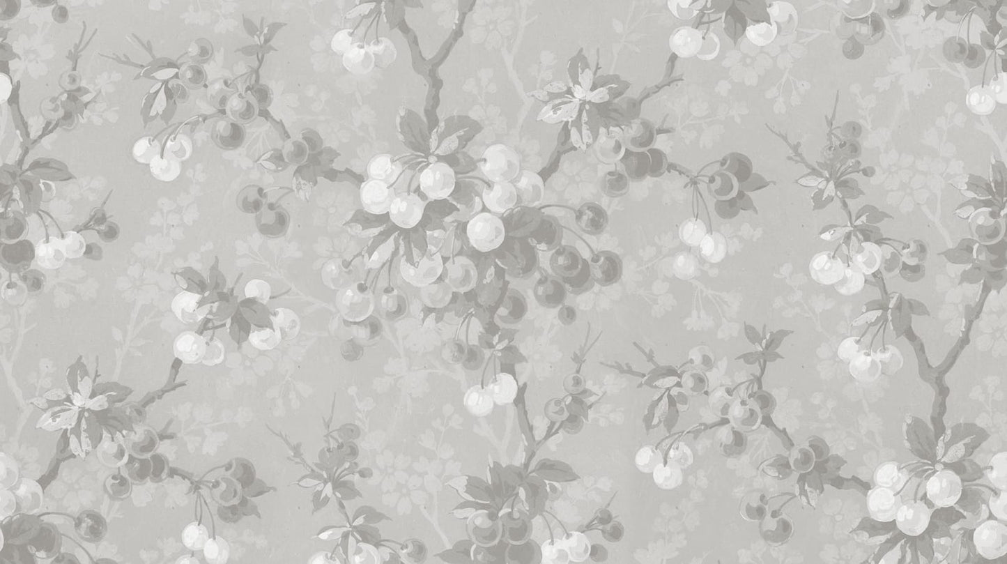 Sandberg Wallpaper pattern name & color Franka, Mineral Grey from the collection Villa Dalarö II.