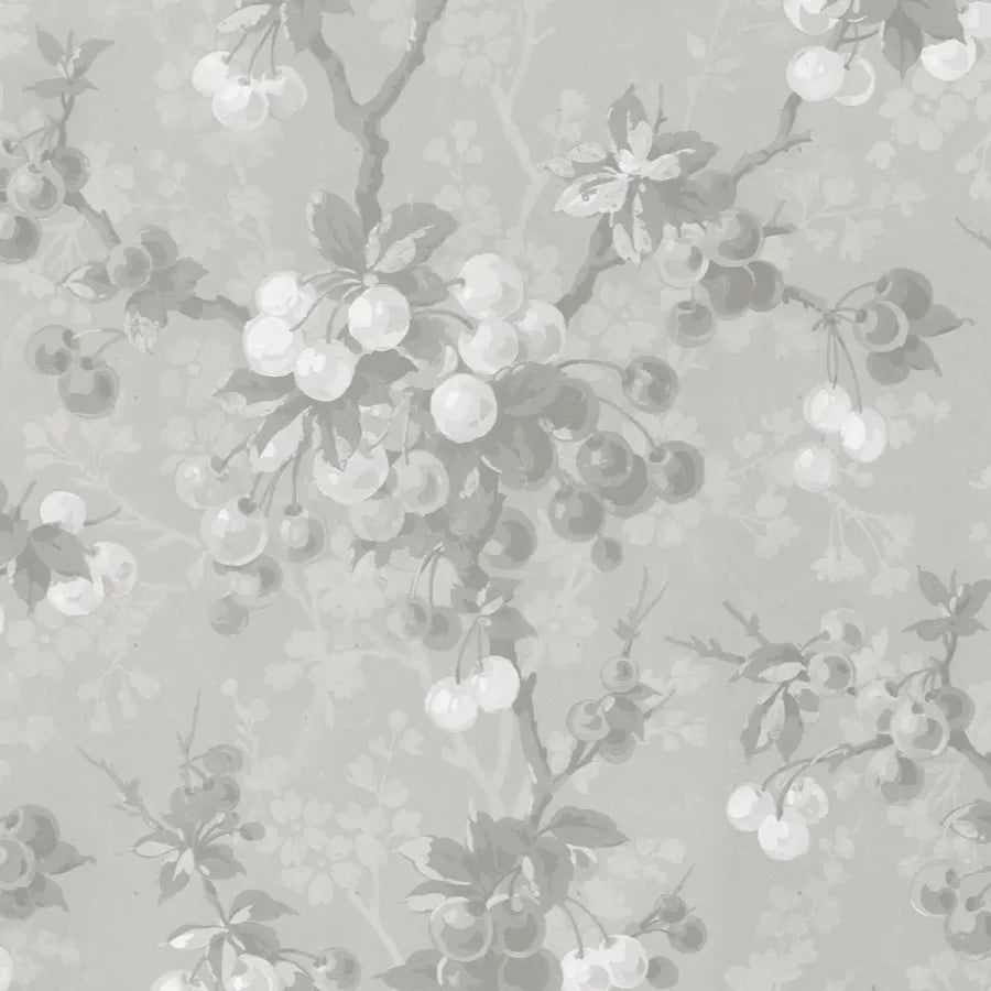 Sandberg Wallpaper Pattern# S10220 pattern name & color Franka, Mineral Grey from the collection Villa Dalarö II.