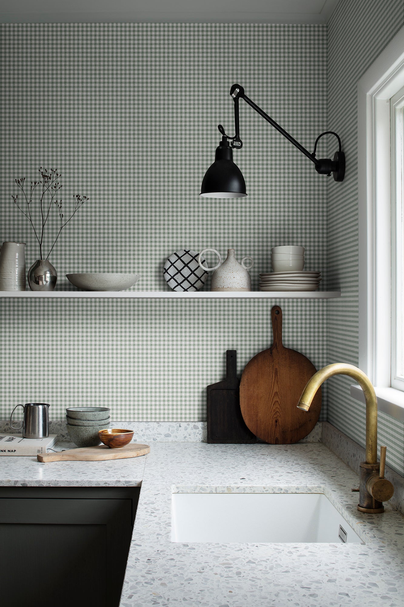 Purchase Sandberg Wallpaper Item 2028-06-21 pattern name Ruta color name Forest Green.