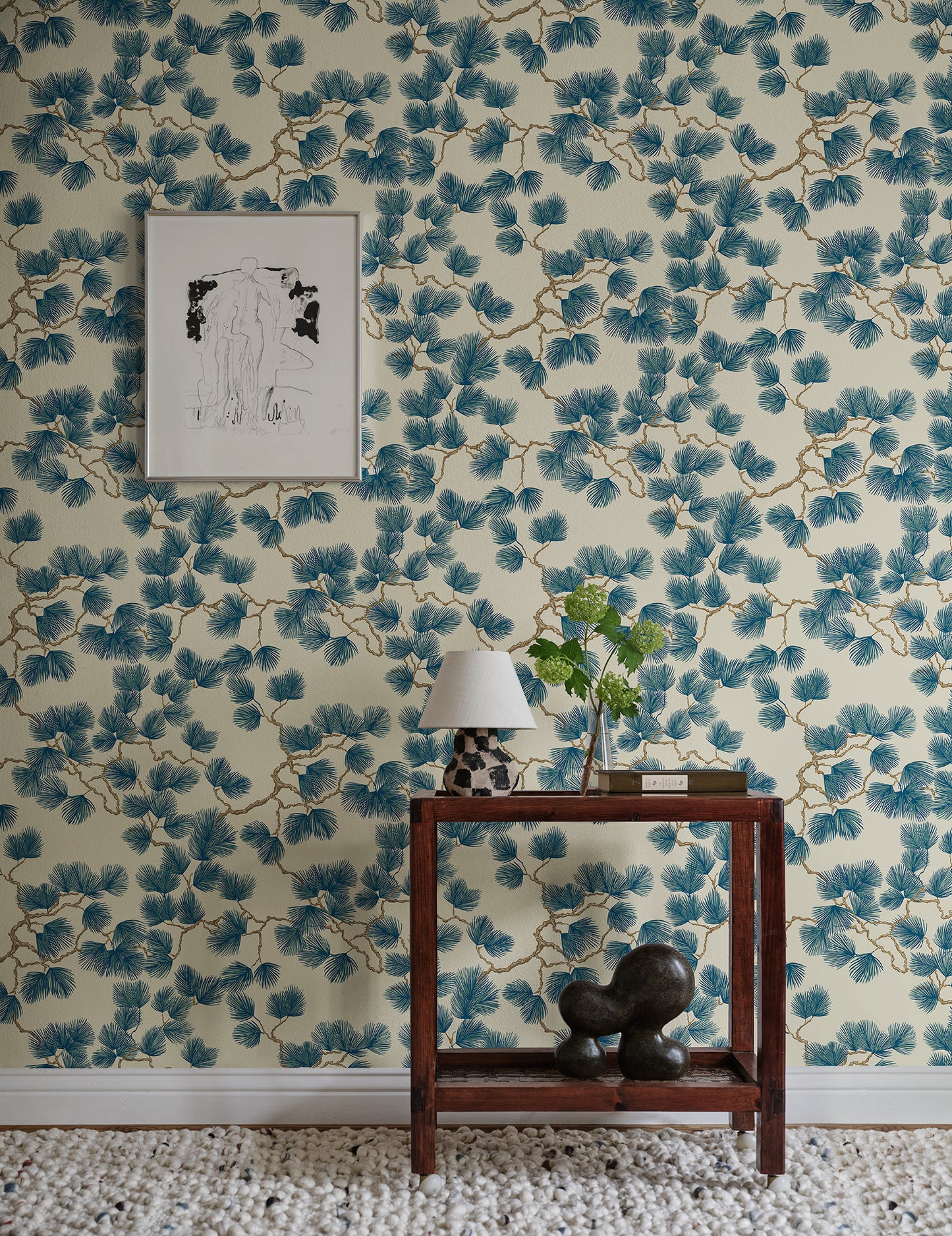 Purchase Sandberg Wallpaper Item# 2028-11-22 pattern name Pine color name Blue.