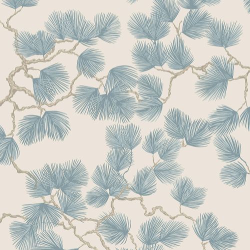 Purchase Sandberg Wallpaper Product 2028-11-22 pattern name Pine color name Misty Blue.