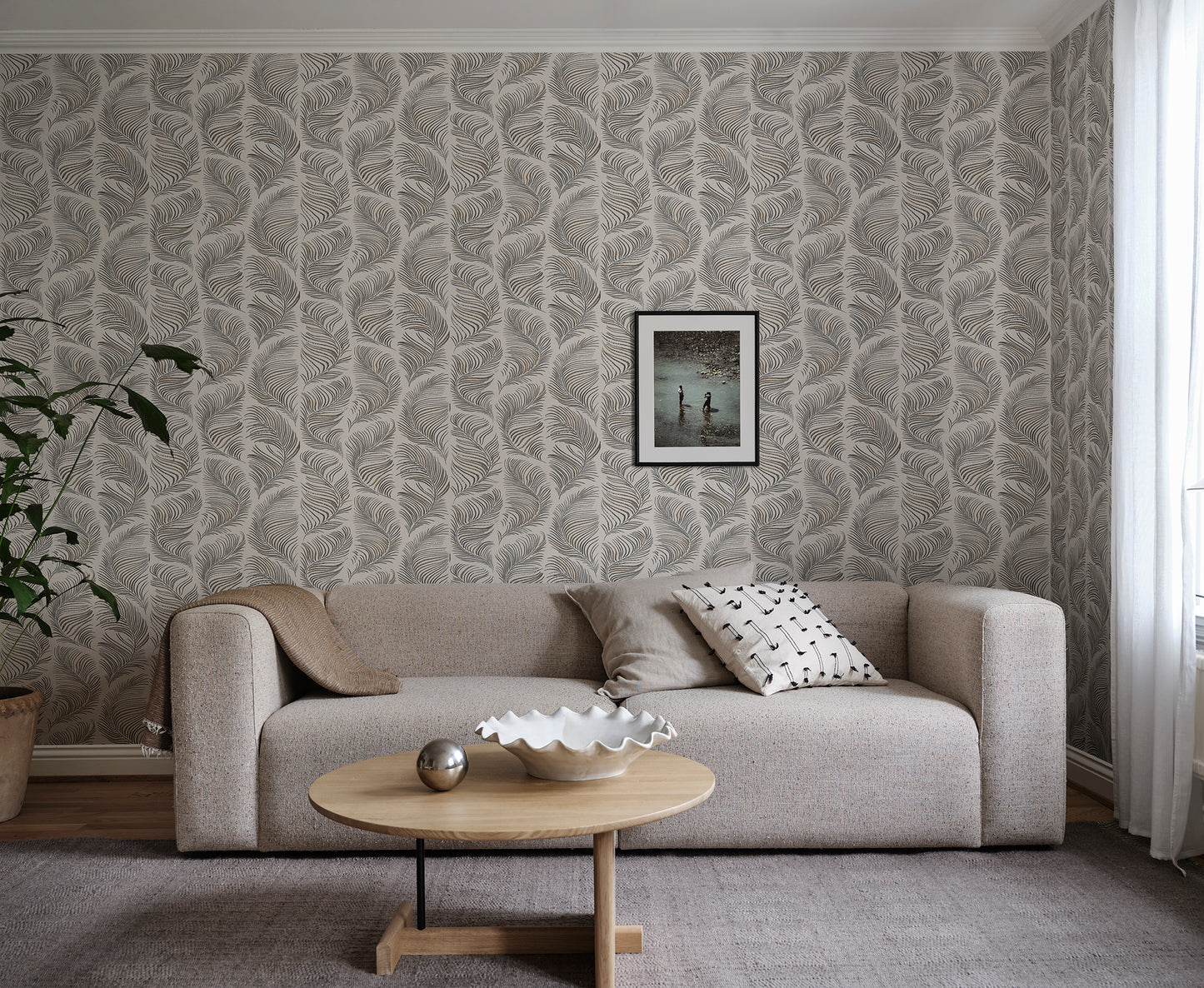 Purchase Sandberg Wallpaper Pattern 2028-11-22 pattern name Grace color name Graphite.