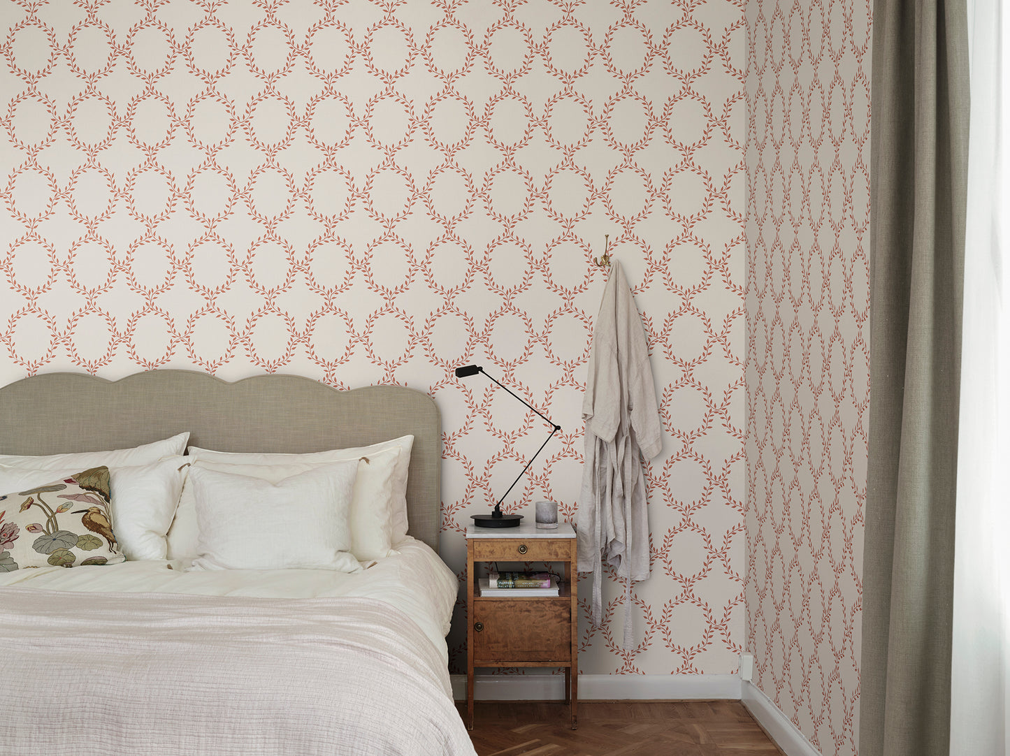 Purchase Sandberg Wallpaper Pattern# 2029-04-10 pattern name Wilma color name Red.