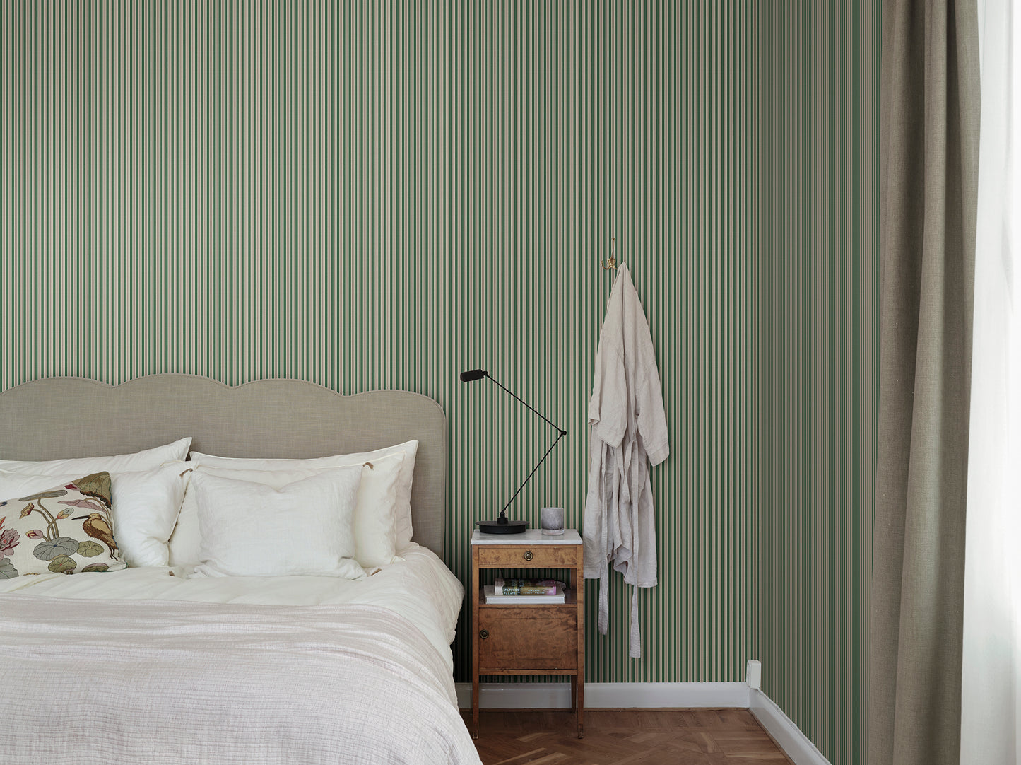 Purchase Sandberg Wallpaper Item# 2029-04-10 pattern name Linn color name Green.