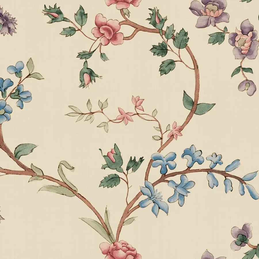 Sandberg Wallpaper Pattern number S10398 pattern name & color Clara, Colorful from the collection Tidlosa.