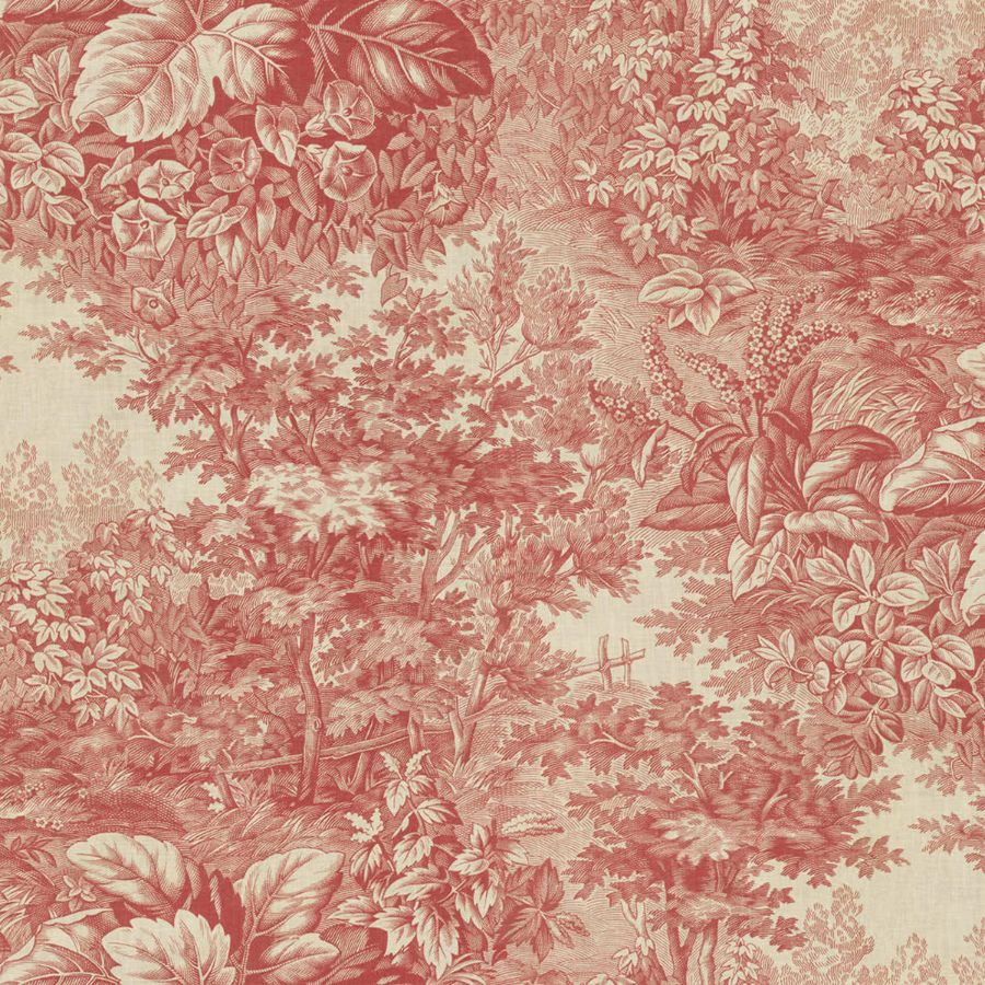 Buy Sandberg Wallpaper Product S10401 pattern name & color Forest Toile, Red