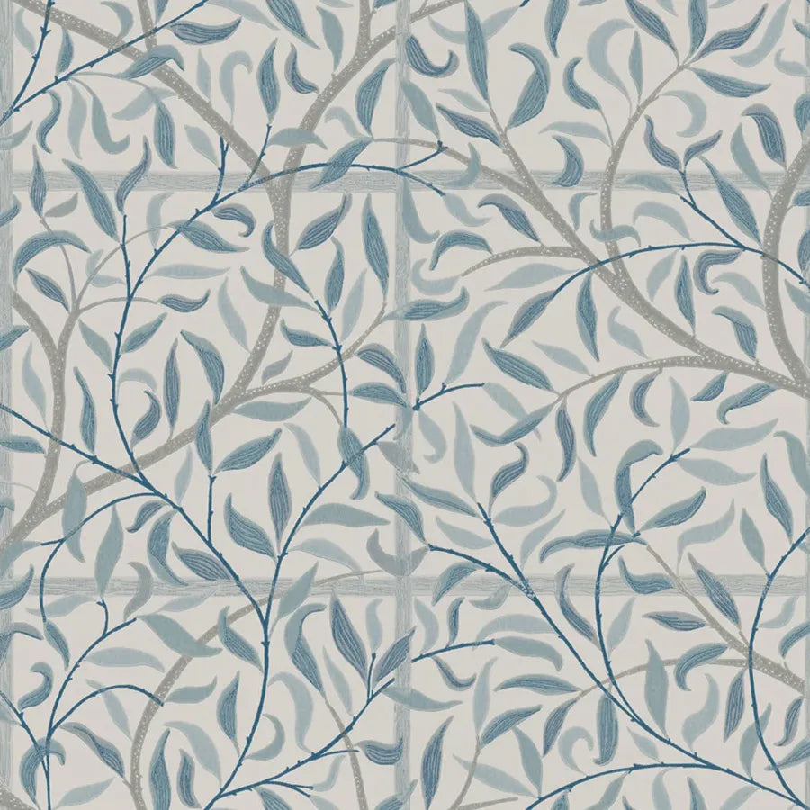 Sandberg Wallpaper Pattern S10406 pattern name & color Emmie, Misty Blue from the collection Tidlosa.