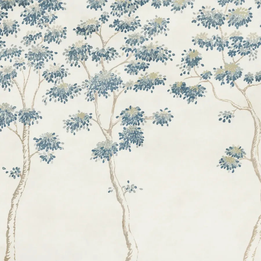 Sandberg Wallpaper SKU# S10526 pattern name & color Wilhelm, Blue from the collection Tradgarden.