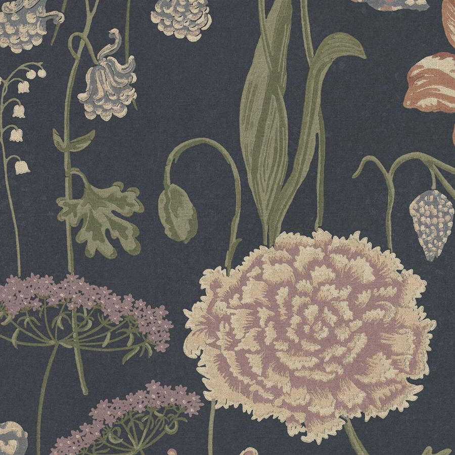 Find Sandberg Wallpaper Pattern number S10534 pattern name & color Aurelie Mural, Dark Blue