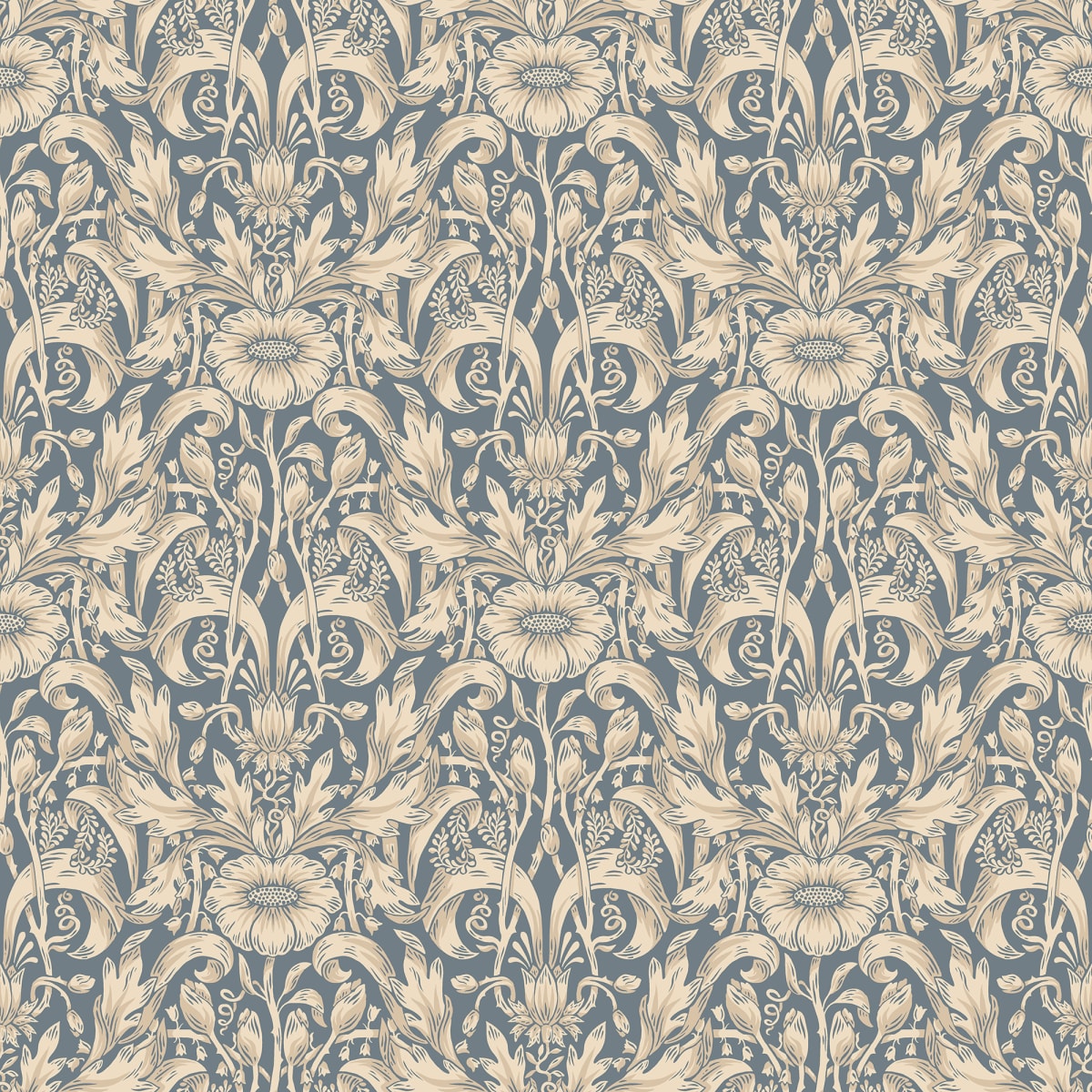 Find Sandberg Wallpaper Product# S10571 pattern name & color Emil, Indigo Blue