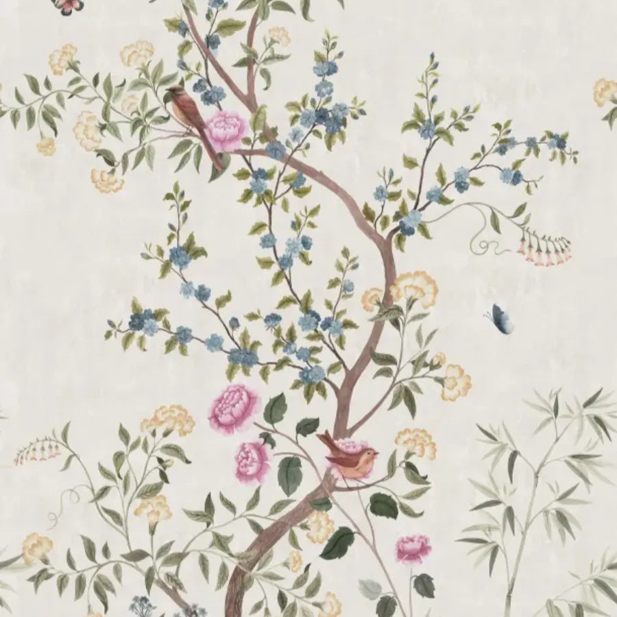 Sandberg Wallpaper Item S10587 pattern name & color Eleonora, Green from the collection Herbarium.