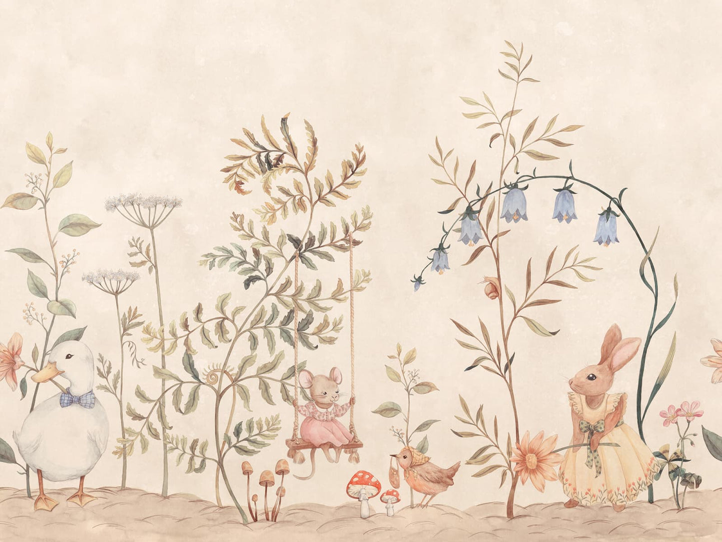 Save on Sandberg Mural Item S10592 pattern name & color Vilhelmina, Beige.