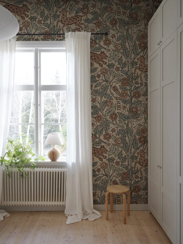Buy Sandberg Mural Pattern S10746 pattern name & color Eden Mural, Misty Blue.