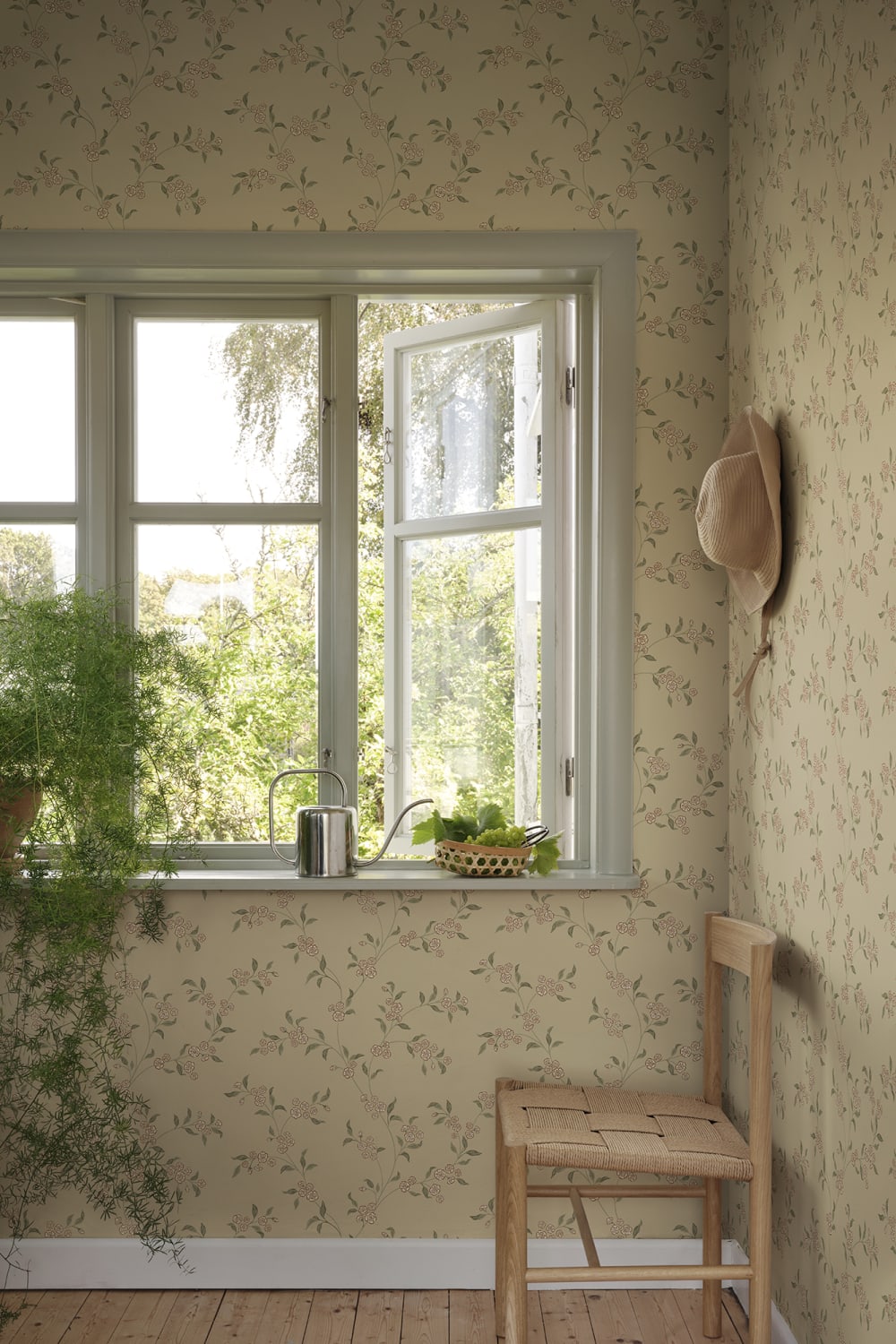 Sandberg Wallpaper pattern name & color Smilli, Clay from the collection Kolonin II.