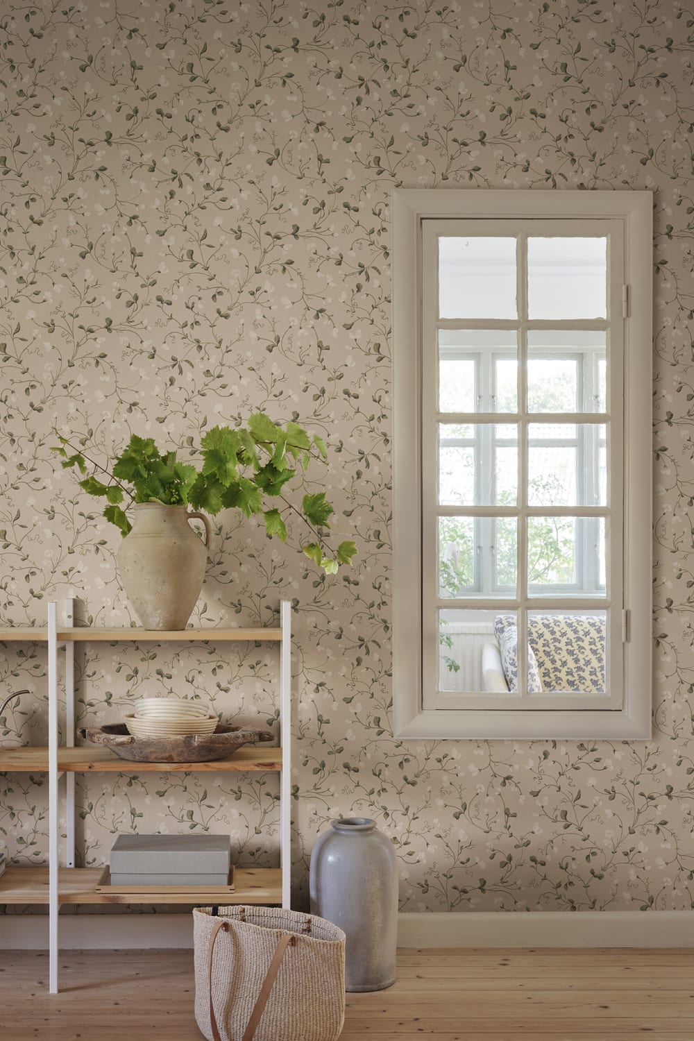 Sandberg Wallpaper pattern name & color Lucy, Sandstone from the collection Kolonin II.