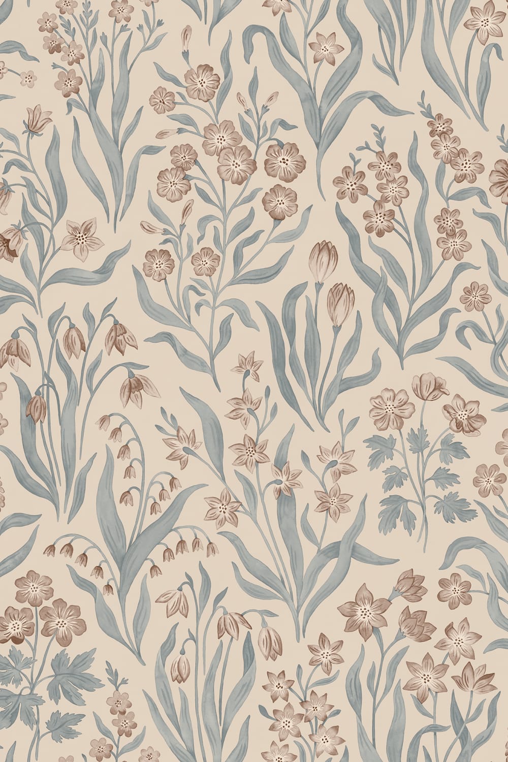 Acquire Sandberg Wallpaper Pattern S10780 pattern name & color Märta, Misty Blue