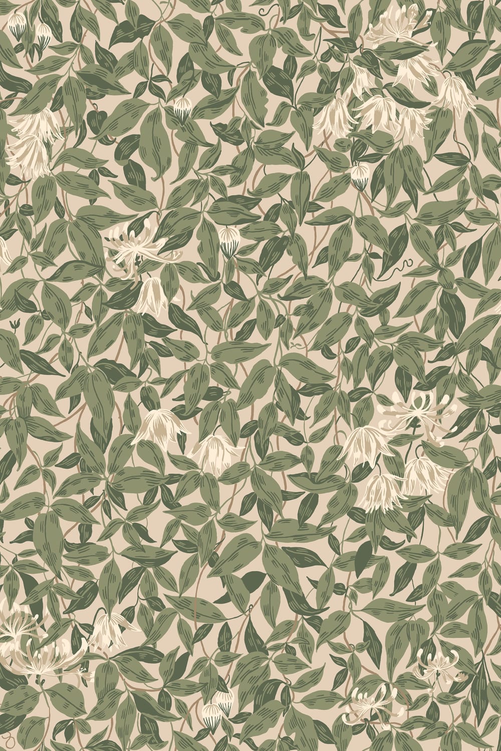 Select Sandberg Wallpaper Item S10783 pattern name & color Linnea, Forest Green