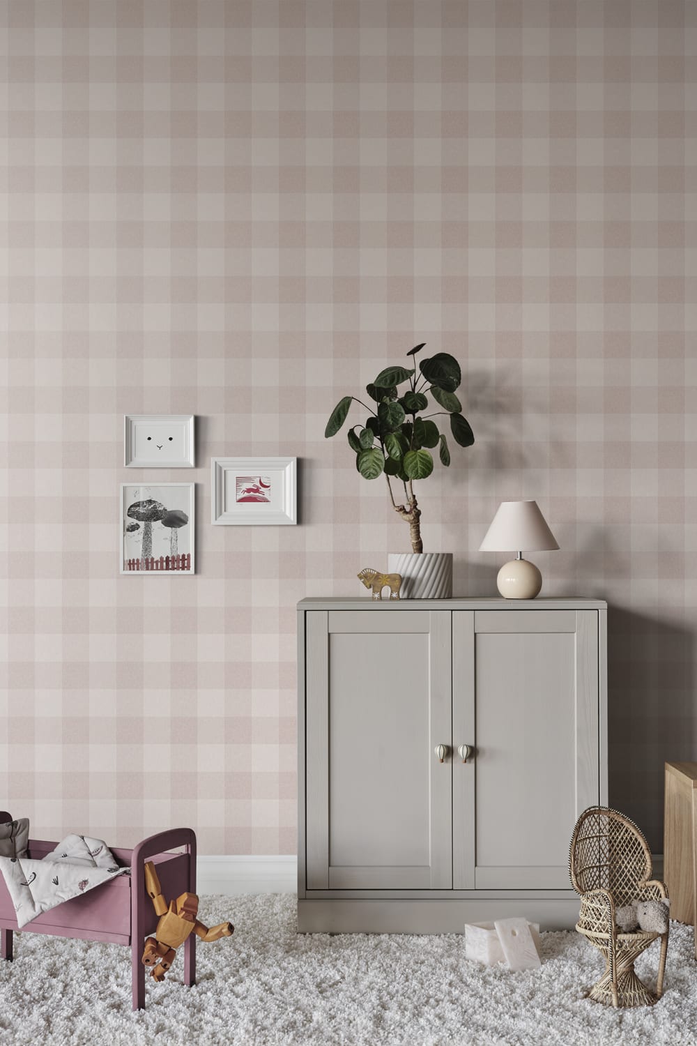 Sandberg Wallpaper pattern name & color Lykke, Blush from the collection Sandberg Edition.