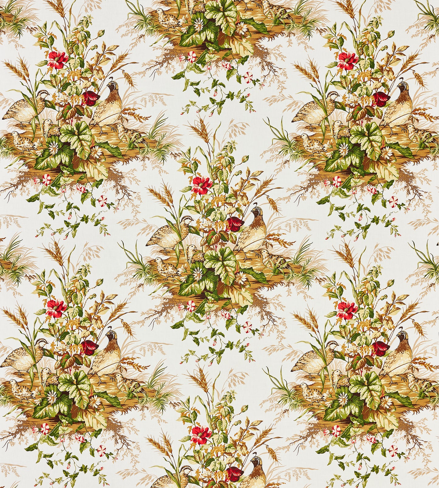 Purchase Scalamandre Fabric Pattern# SC 000116310, Edwin'S Covey Linen Print Multi On White 2