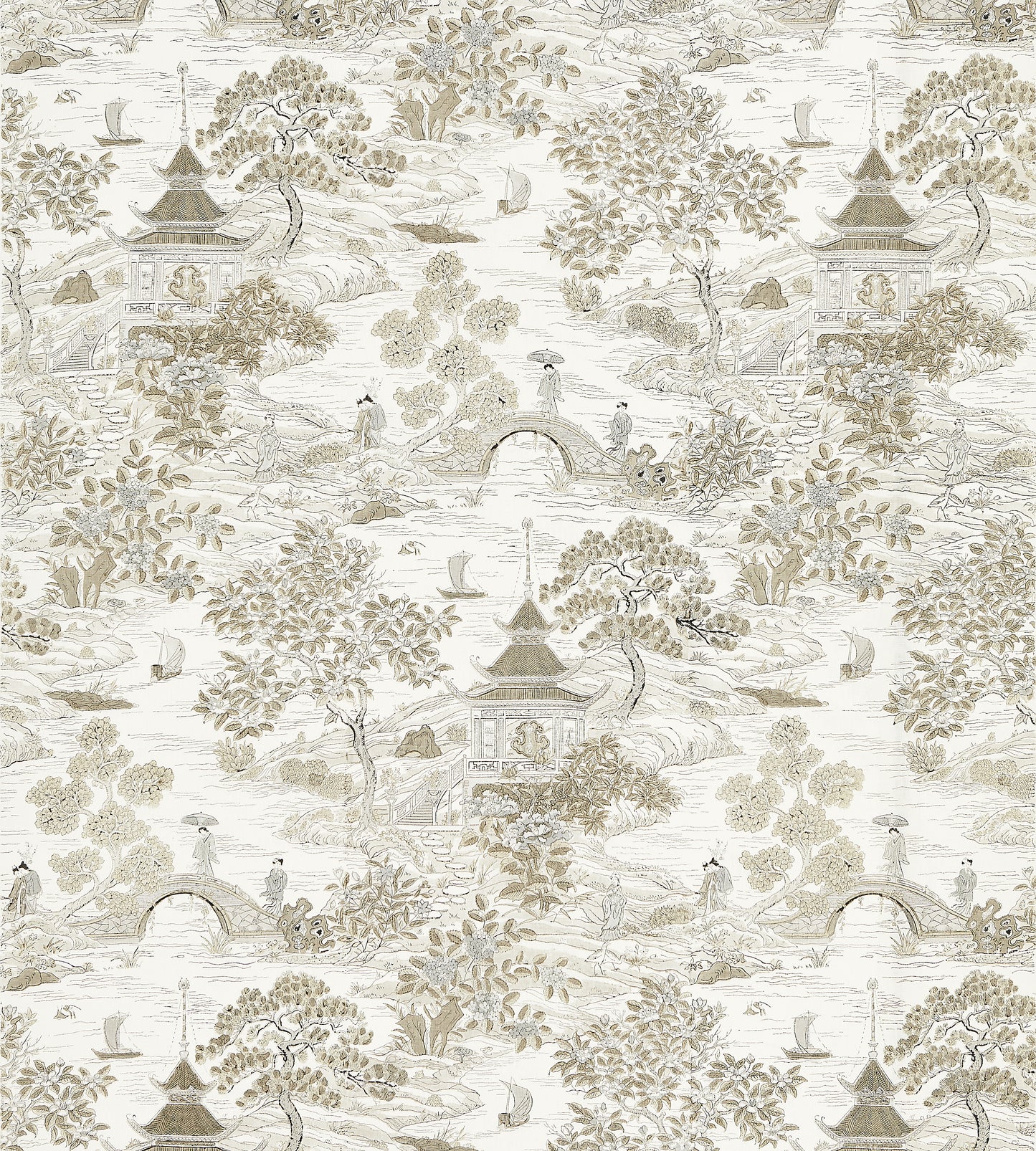 Purchase Scalamandre Fabric Item# SC 000116624, Satomi Hand Block Print Pewter 6