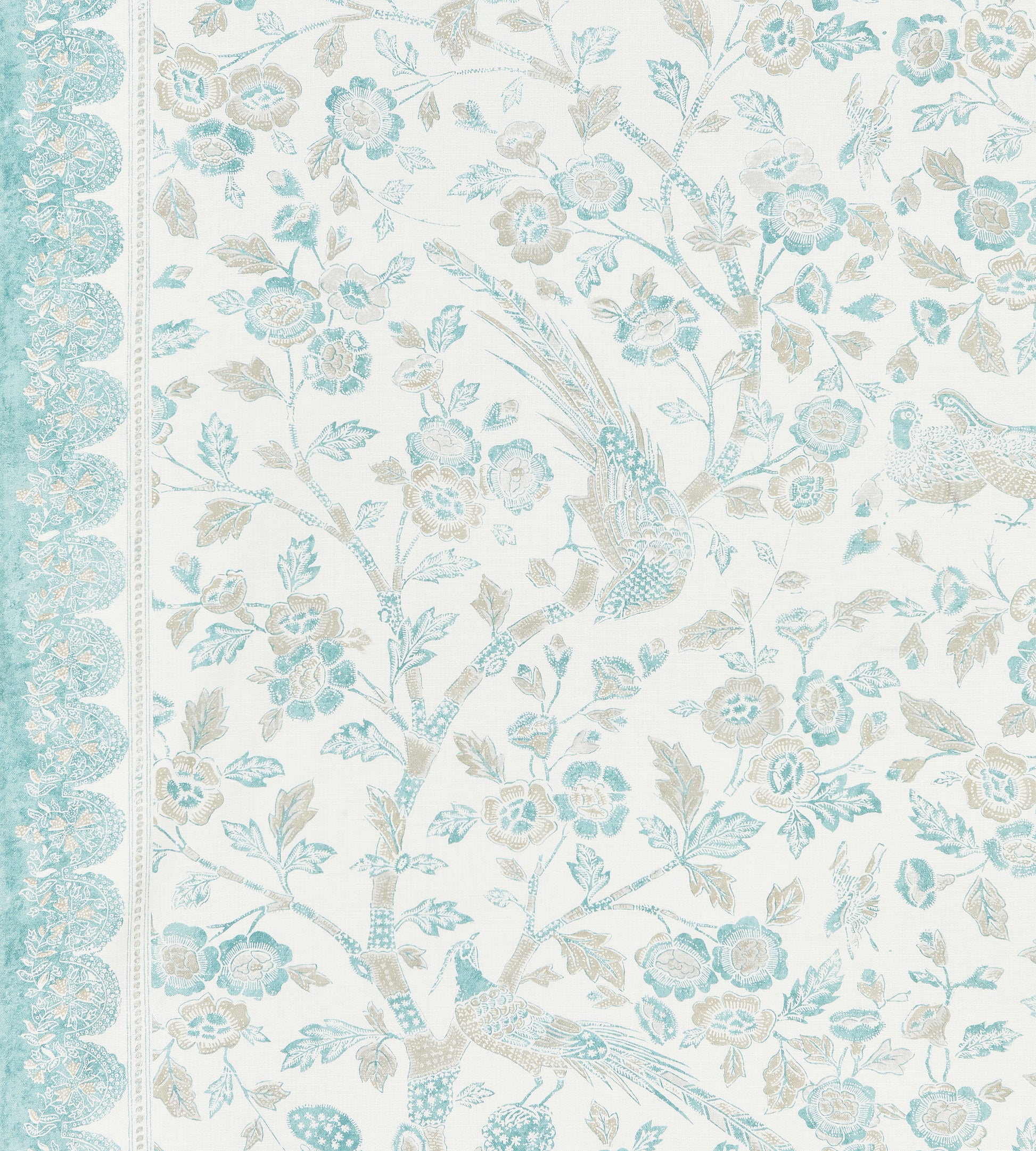 Purchase Scalamandre Fabric Pattern# SC 000116625, Anissa Print Misty Island 1
