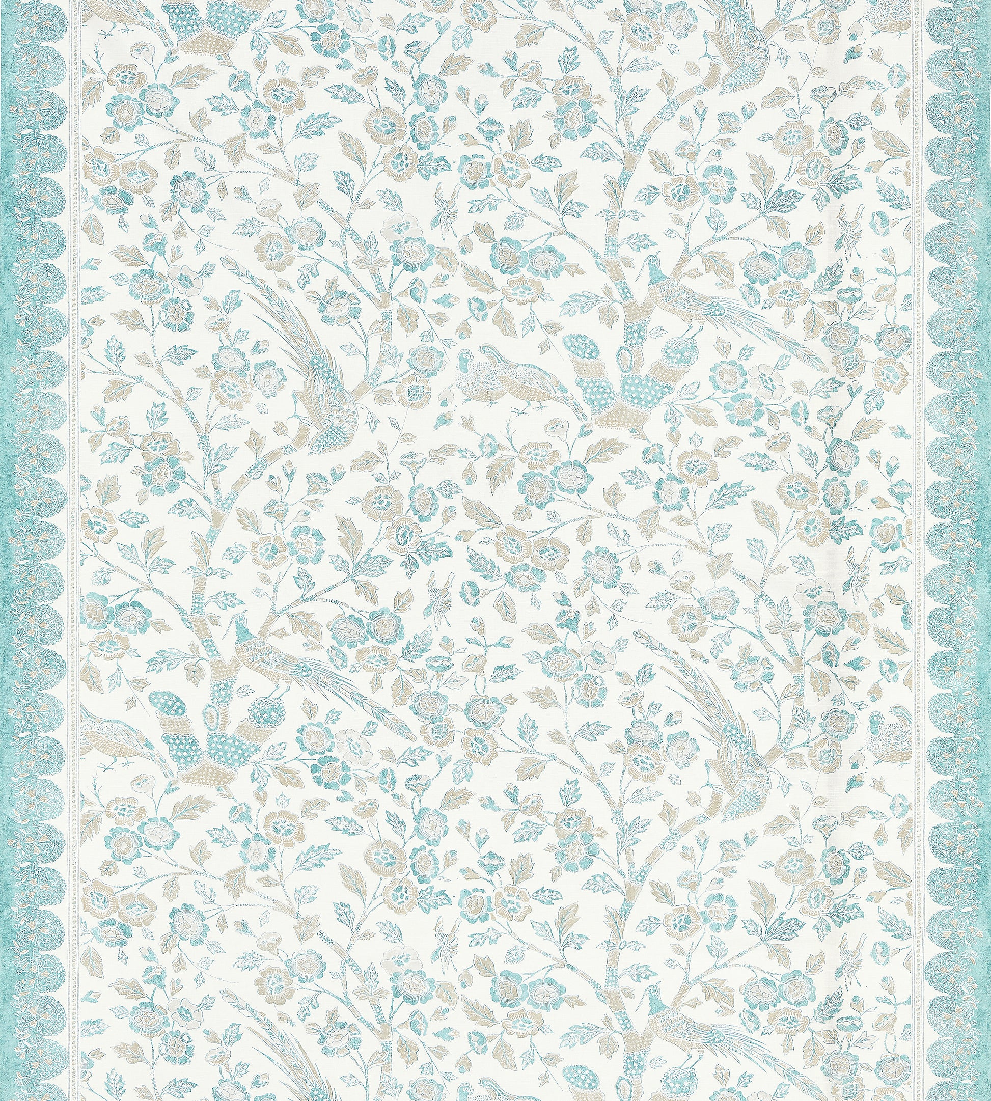 Purchase Scalamandre Fabric Pattern# SC 000116625, Anissa Print Misty Island 2