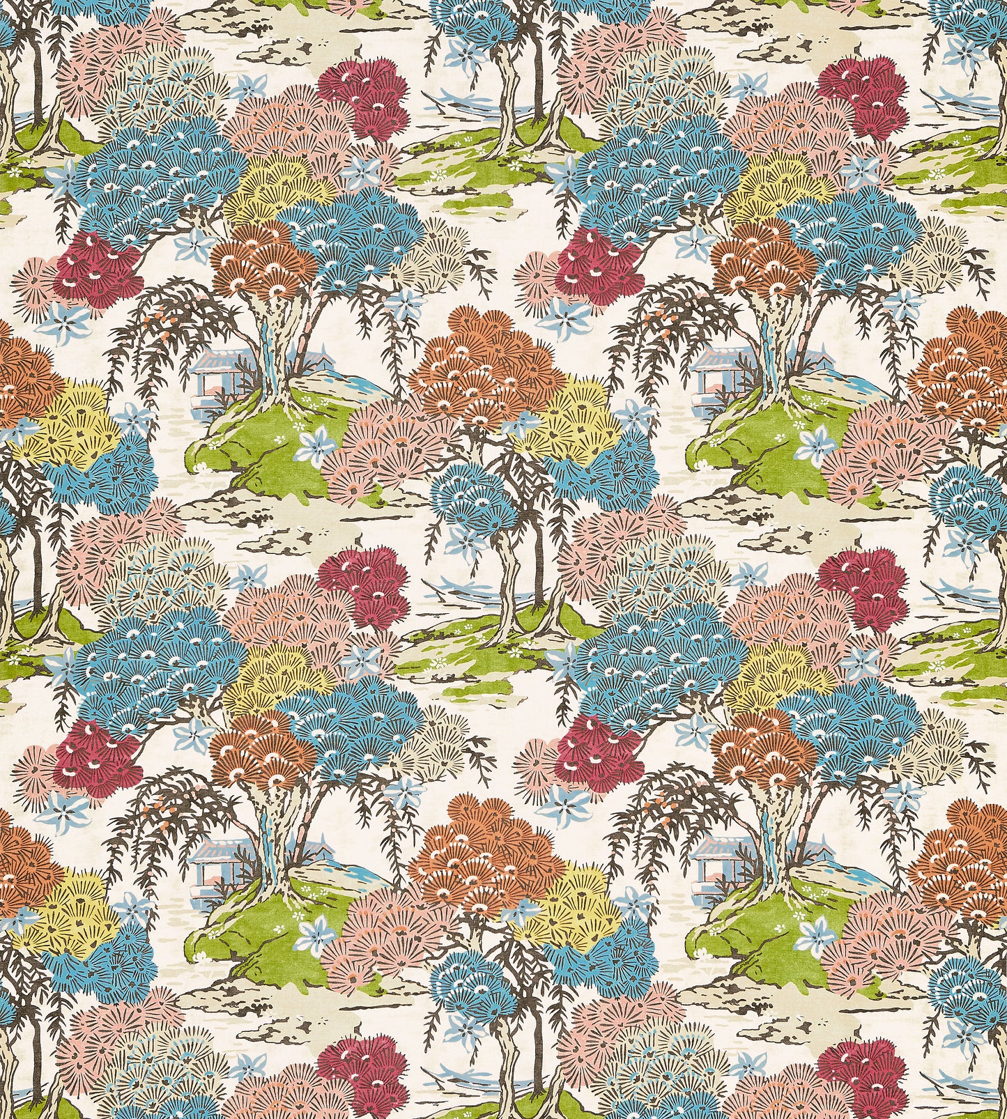 Purchase Scalamandre Fabric SKU SC 000116627, Sea Of Trees Print Sunrise 2