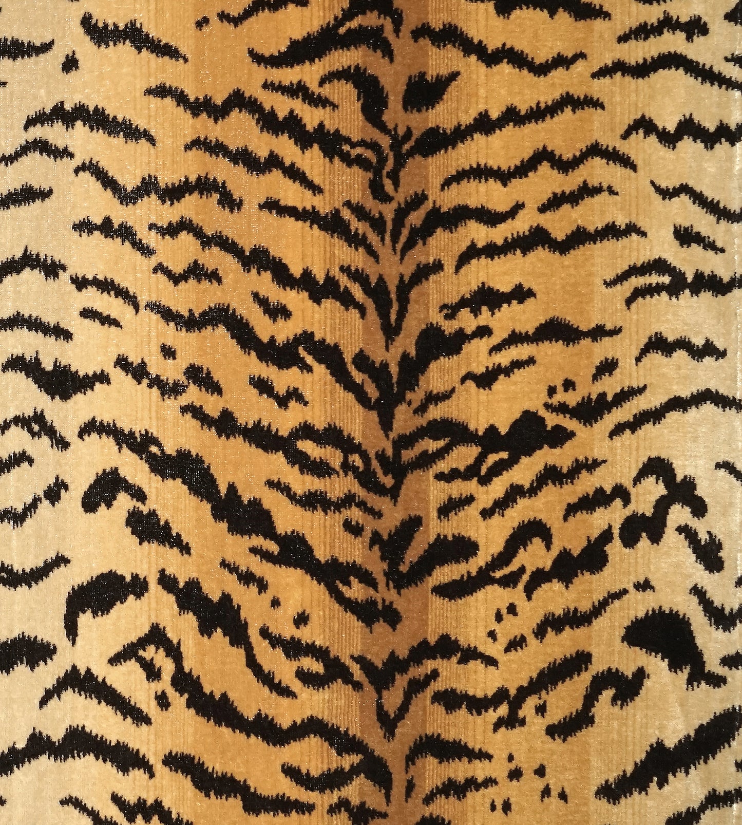 Purchase Scalamandre Fabric Product# SC 000126167MM, Tigre - Silk Ivory, Gold & Black 1