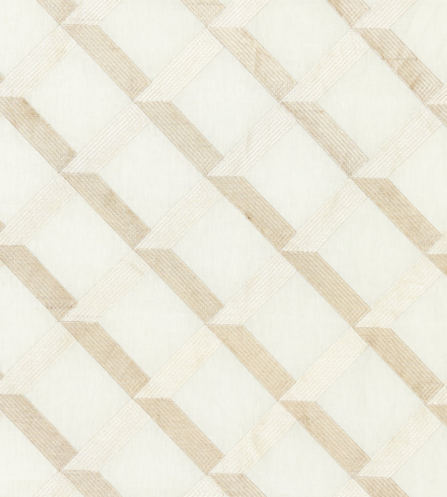 Purchase Scalamandre Fabric Pattern SC 000127090, Lattice Embroidery Alabaster 1