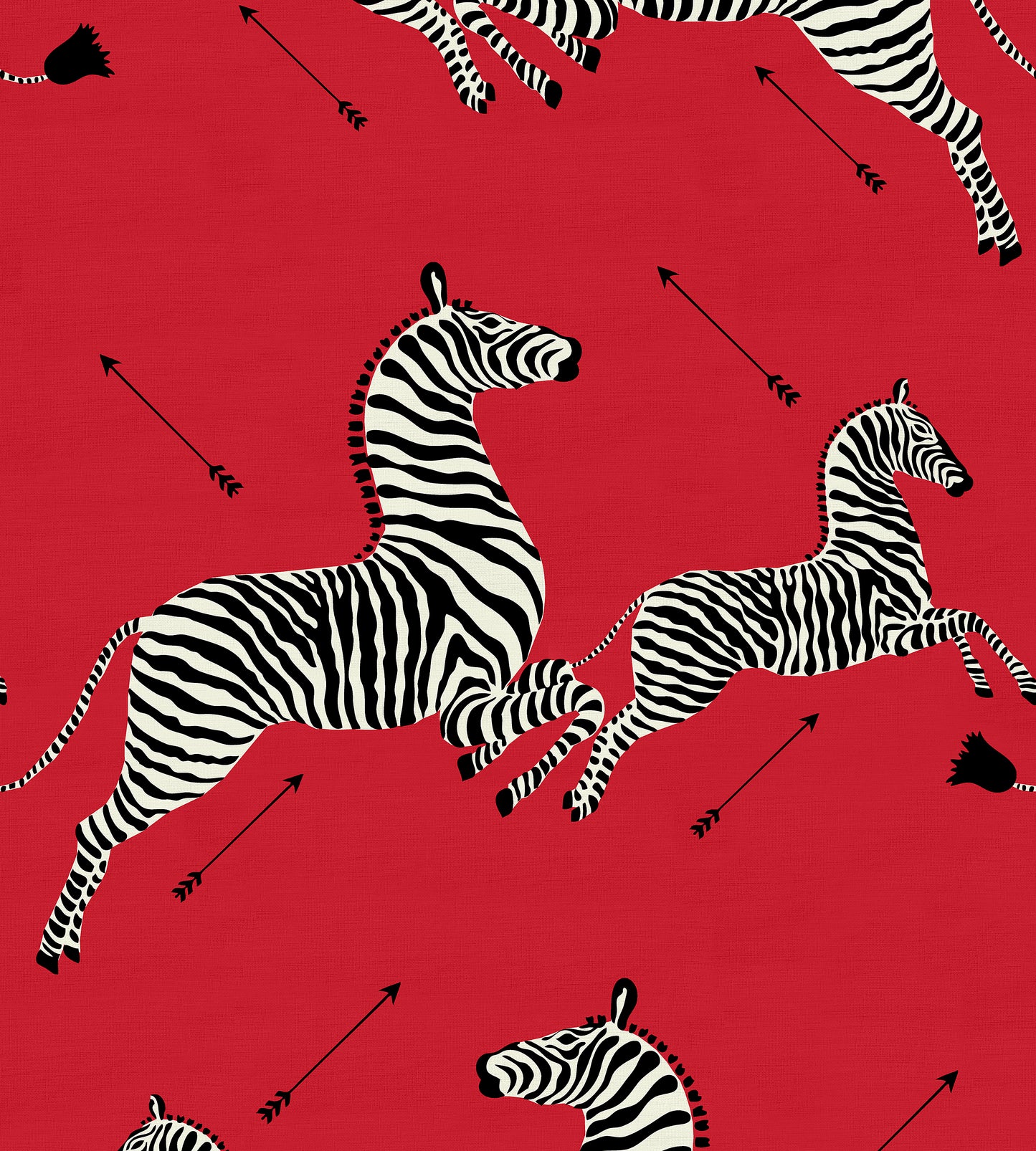 Purchase Scalamandre Fabric Pattern SC 000136378, Zebras - Outdoor Masai Red 1