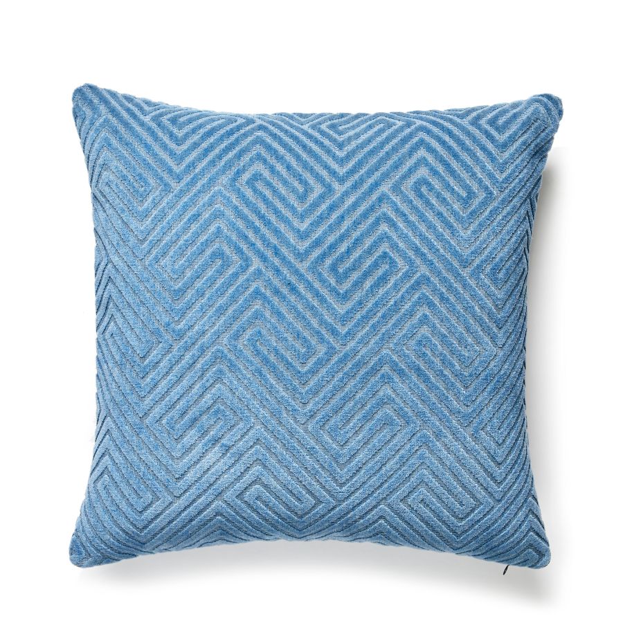 Purchase SCMEANPILL0001 Meander Velvet Outdoor, Denim - Scalamandre Pillows