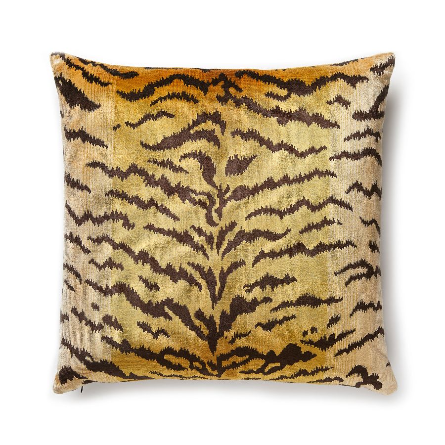Purchase SCTIGRPILL0001 Tigre Silk, Ivory, Gold & Black - Scalamandre Pillows
