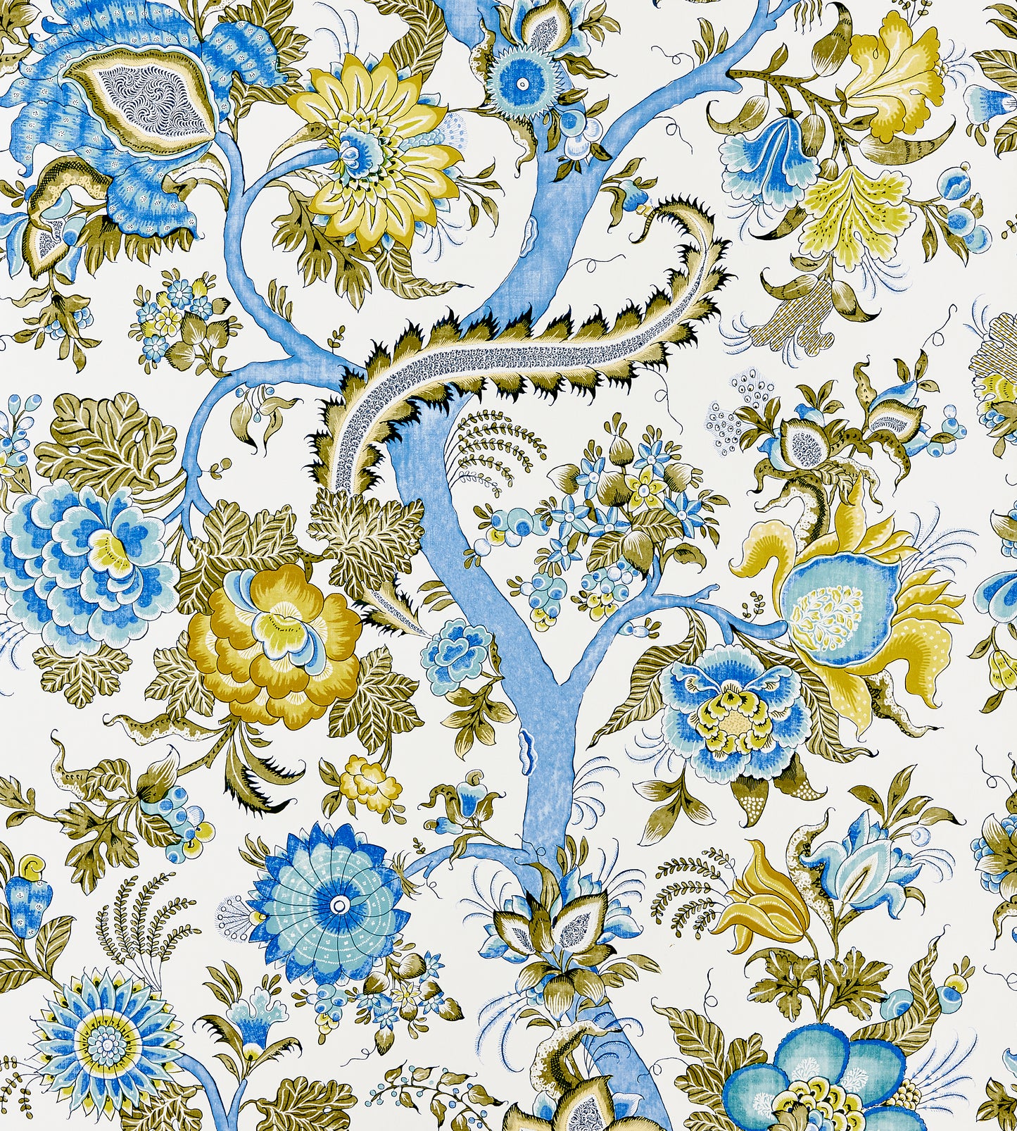 Purchase Scalamandre Wallpaper SKU SC 0001WP88561 pattern name Metropolitan Palampore color name Sky And Sunlight.