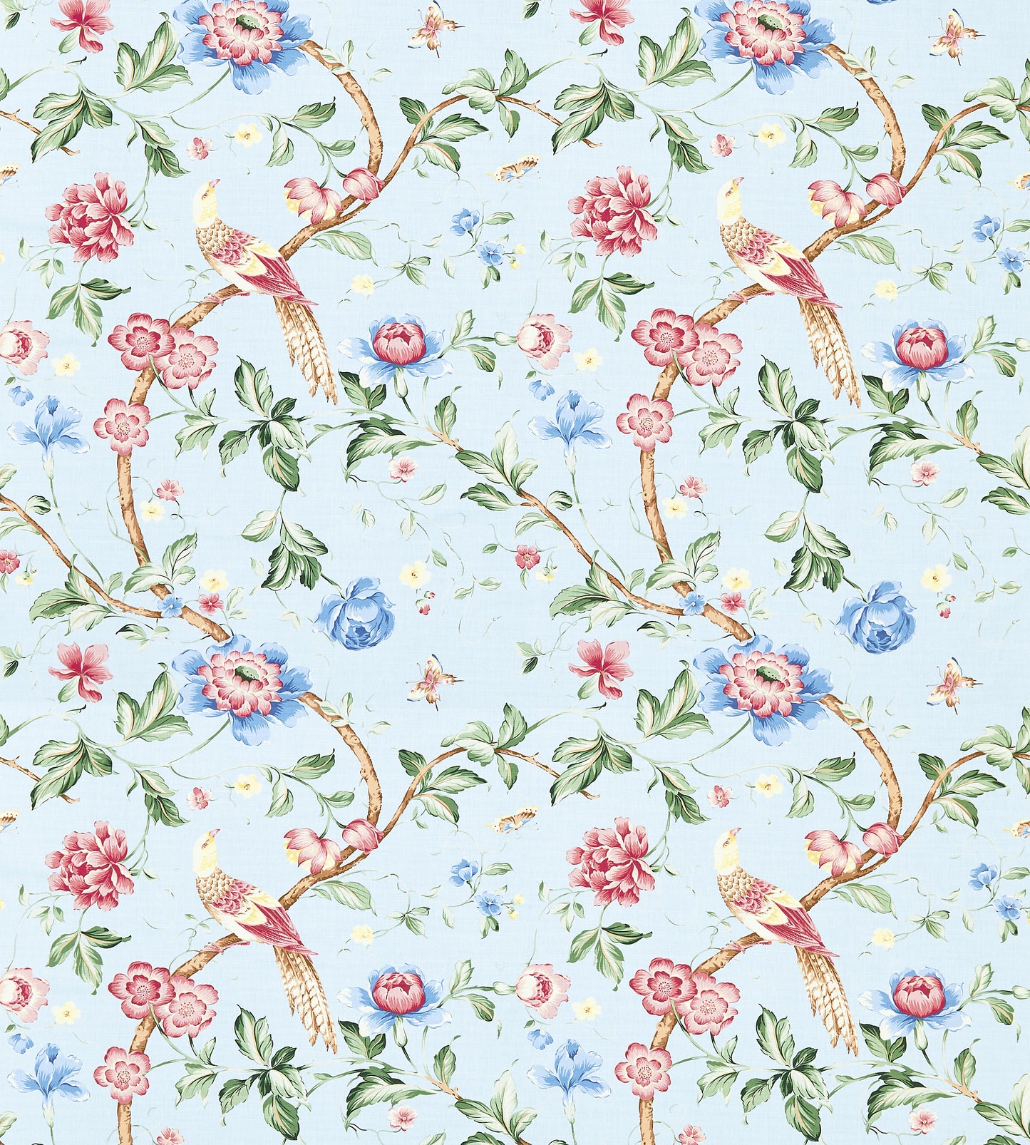Purchase Scalamandre Fabric SKU SC 000216300M, Orienteaux Rose & Blue On Glacier Blue 2