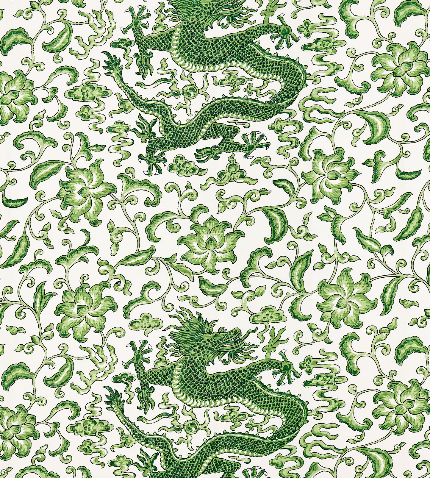 Purchase Scalamandre Fabric SKU# SC 000216558, Chi'En Dragon Linen Print Jade 1