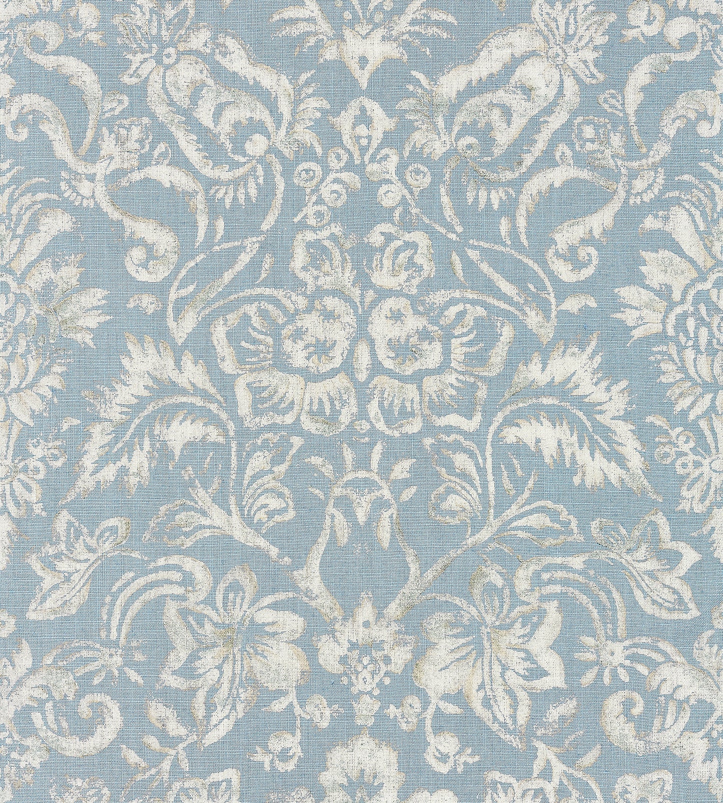 Purchase Scalamandre Fabric Product# SC 000216598, Mansfield Damask Print Bluestone & Silver 1