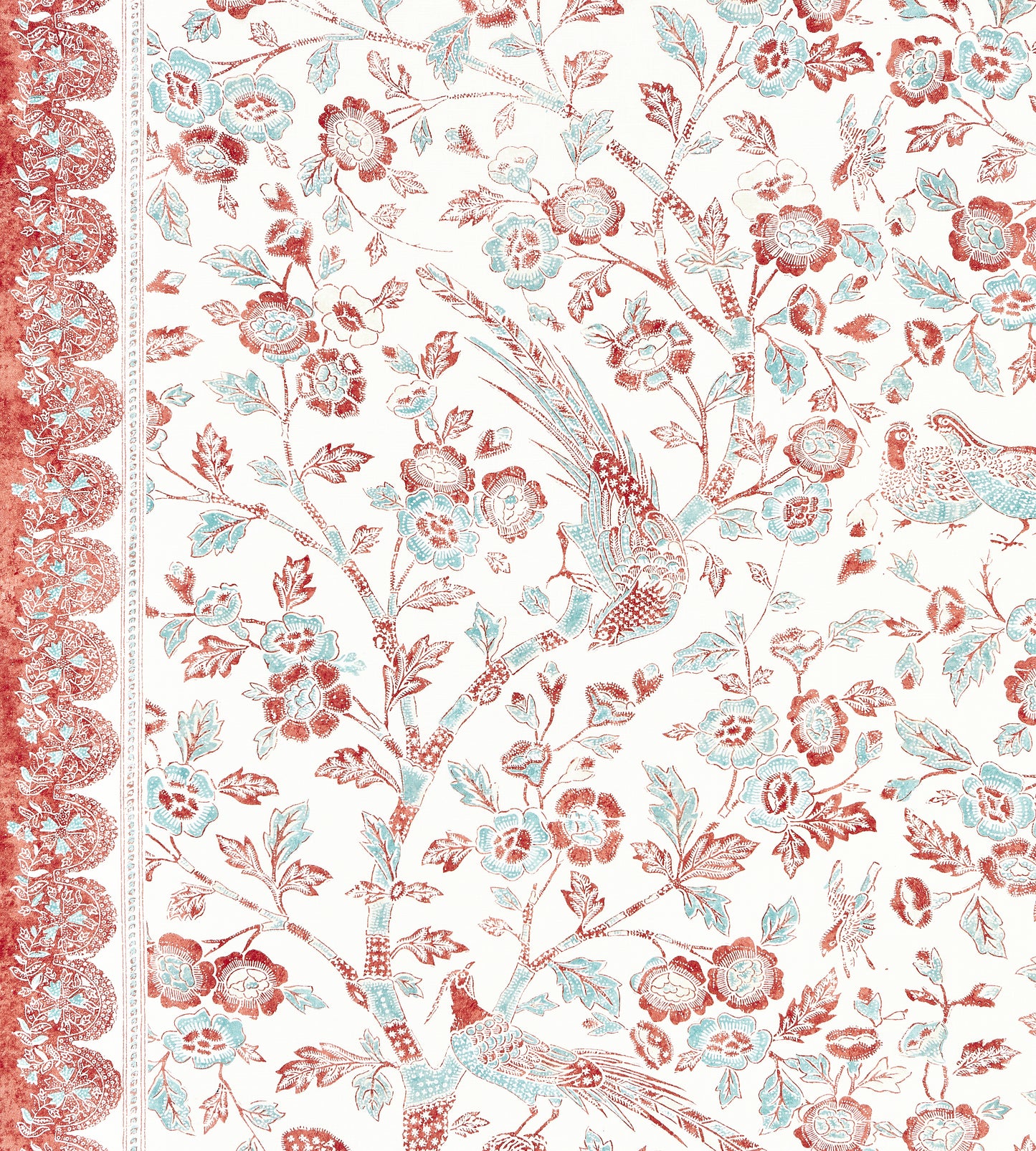 Purchase Scalamandre Fabric Product SC 000216625, Anissa Print Coral Spice 1
